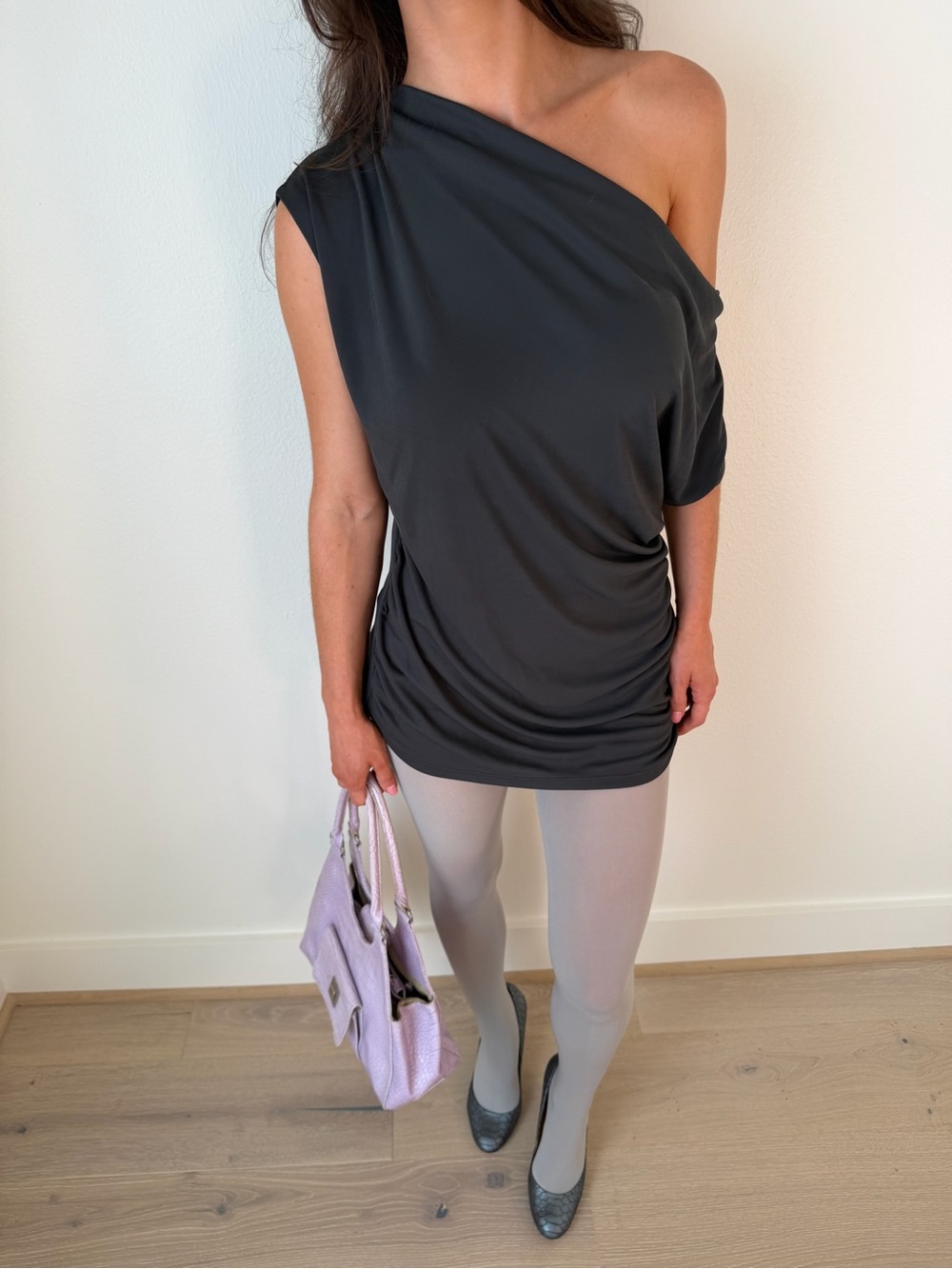 The Limited One-Shoulder Mini Dress in Black